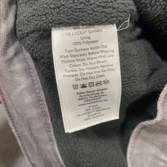 Eddie Bauer Mens Gray Fleece-Lined Straight Fit Pants Size 38x30 - Picture 5 of 16